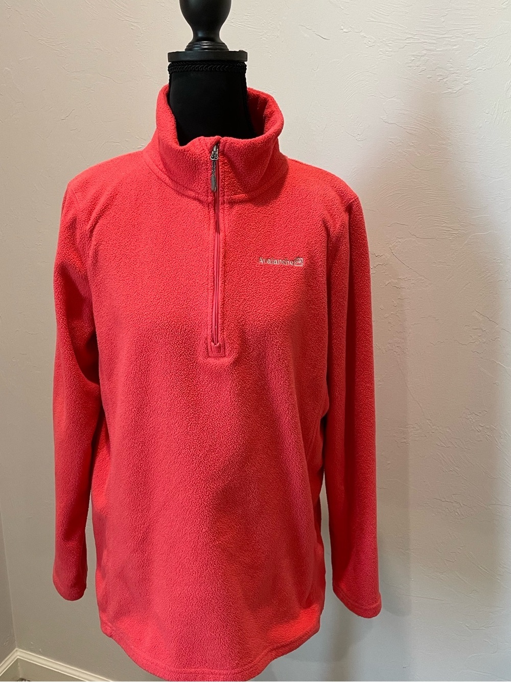 Avalanche Coral Pink Half-Zip Fleece Utility Jacket